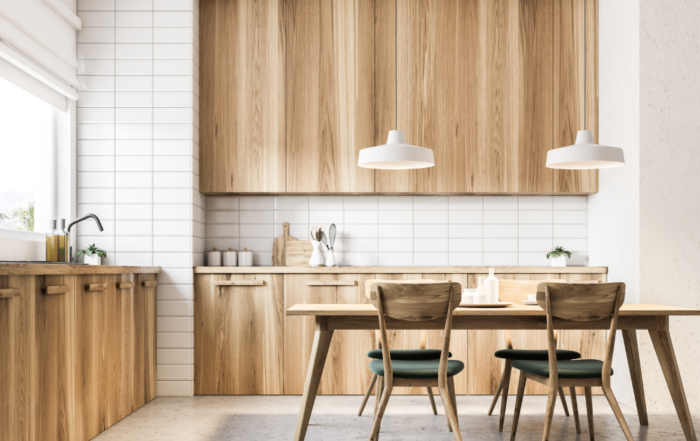 Kitchen splashback tiling
