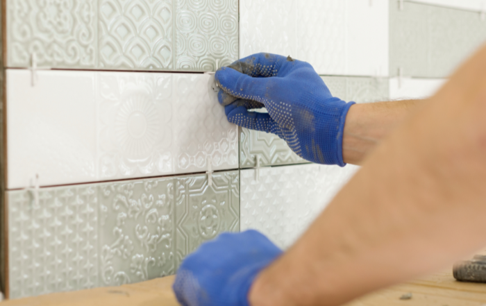 Kitchen tile installation